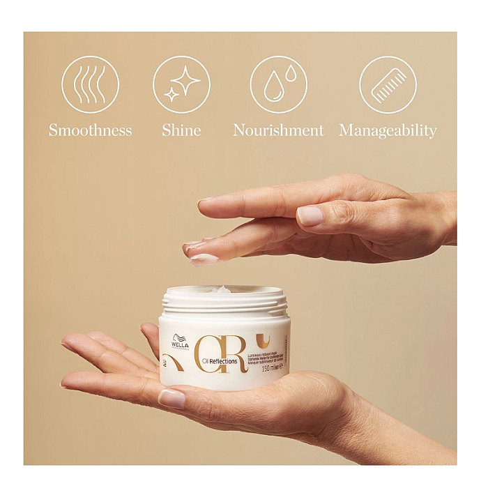 Masca hidratanta pentru un par stralucitor si catifelat oil reflections luminous mask