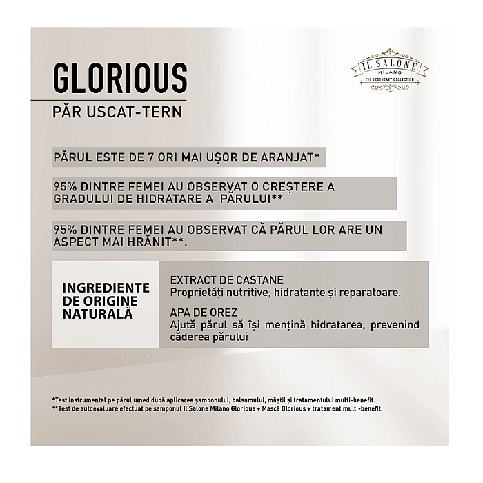 Sampon pentru par uscat sau degradat il salone glorious shampoo