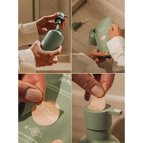 Sampon anti-frizz pentru netezirea parului so pure polish refill