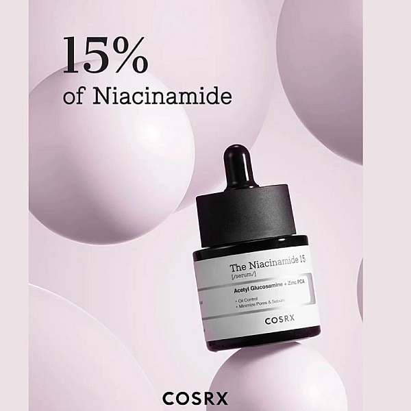 Serum pentru controlul sebumului cu 15% niacinamida