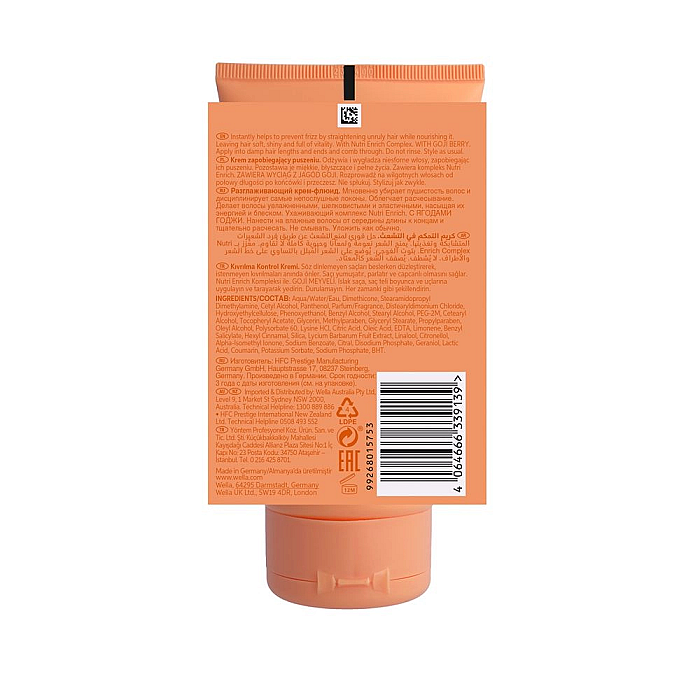 Crema hidratanta cu efect anti-frizz nutri enrich 