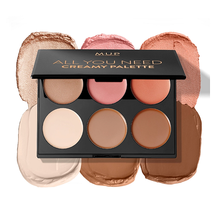 Paleta cremoasa blush, contur si iluminator all you need creamy palette