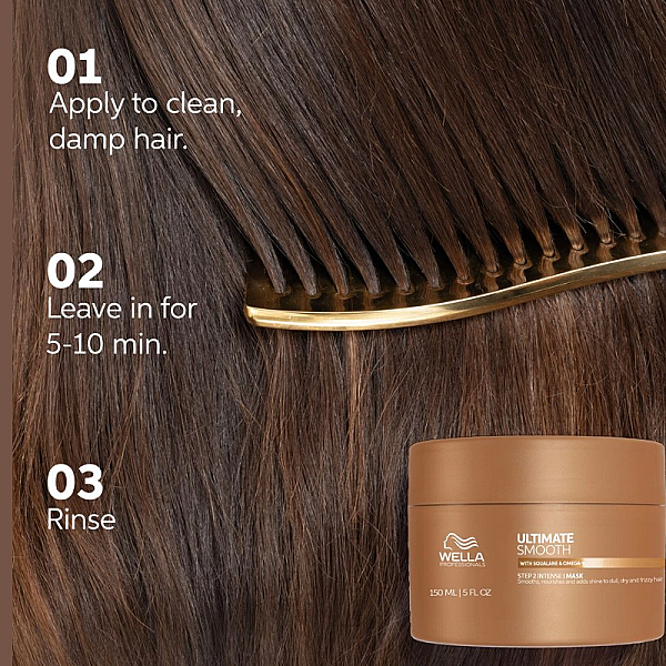 Masca hidratanta pentru par uscat si lipsit de stralucire cu squalan & omega 9 ultimate smooth