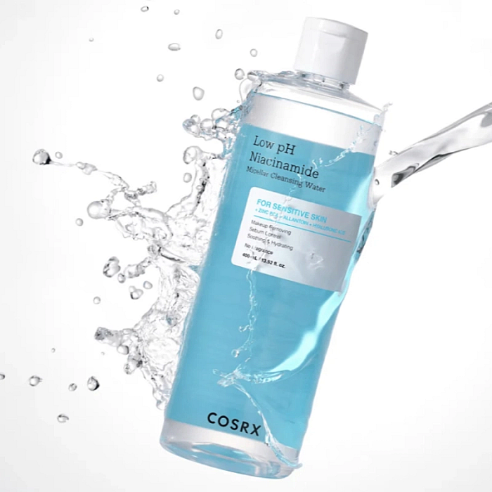 Apa micelara cu niacinamide si ph scazut, low ph niacinamide Cleansing Water