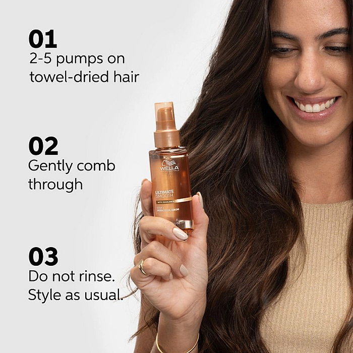 Ulei hidratant pentru par uscat si lipsit de stralucire cu squalan & omega 9 ultimate smooth