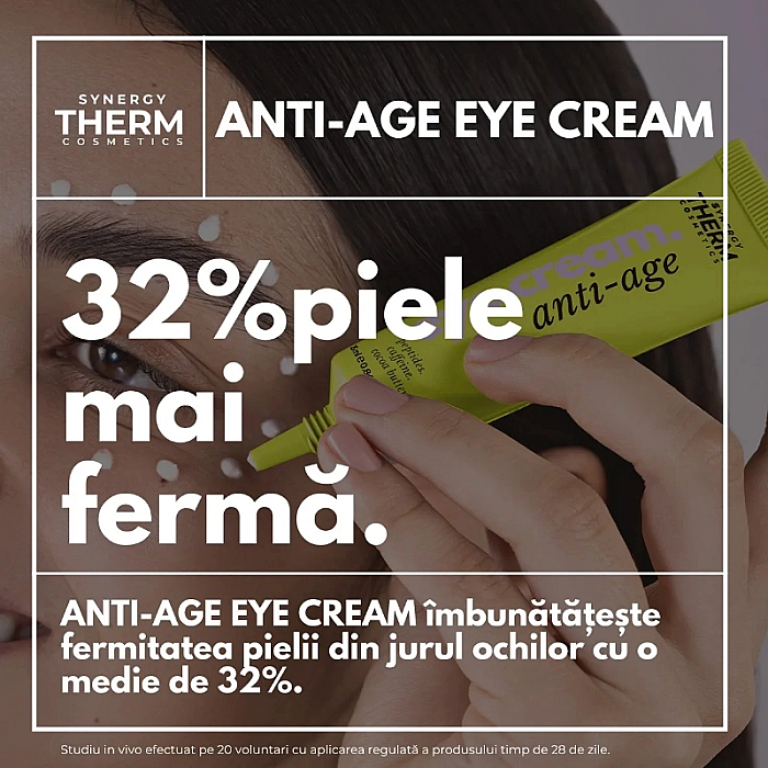 Crema de ochi anti-cearcane si antirid cu cafeina si peptide anti-age eye cream
