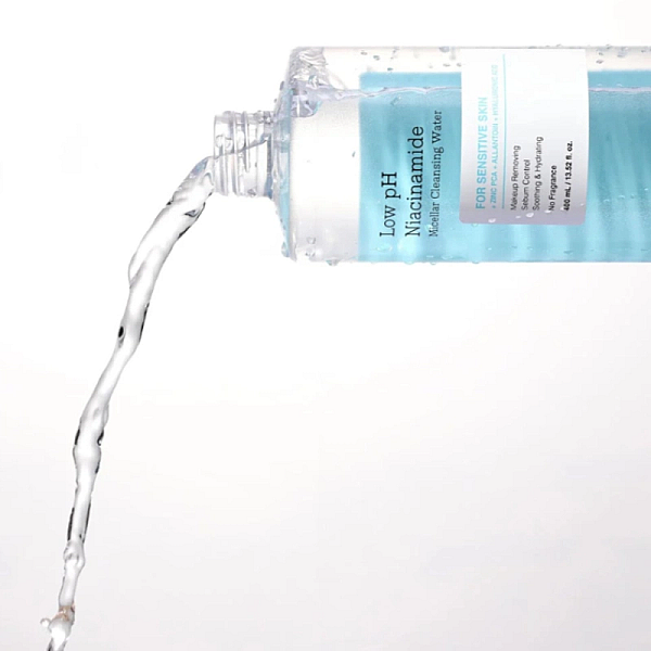 Apa micelara cu niacinamide si ph scazut, low ph niacinamide Cleansing Water
