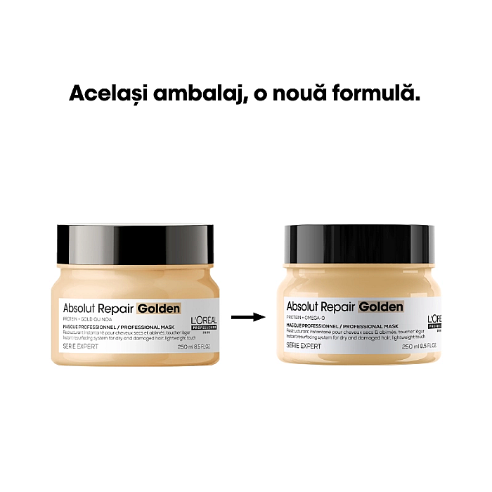 Masca pentru par uscat si deteriorat serie expert absolut repair golden