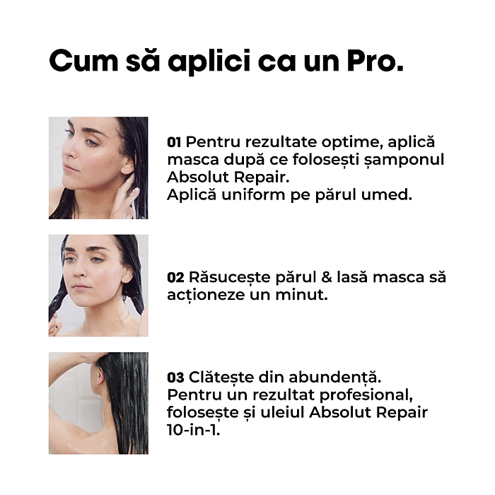 Masca pentru par uscat si deteriorat serie expert absolut repair 
