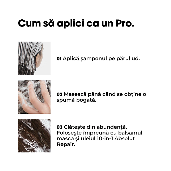 Sampon pentru par uscat si deteriorat serie expert absolut repair