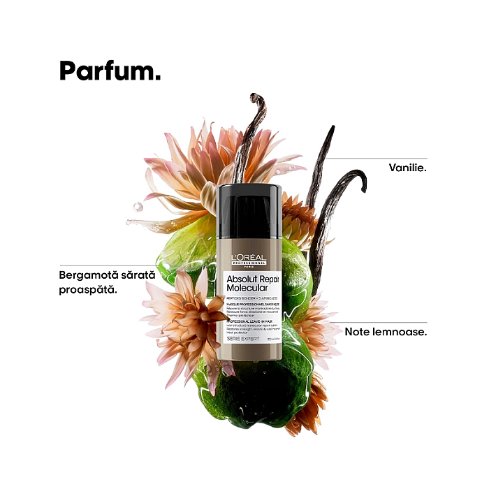 Crema leave-in pentru par deteriorat serie expert absolut repair molecular