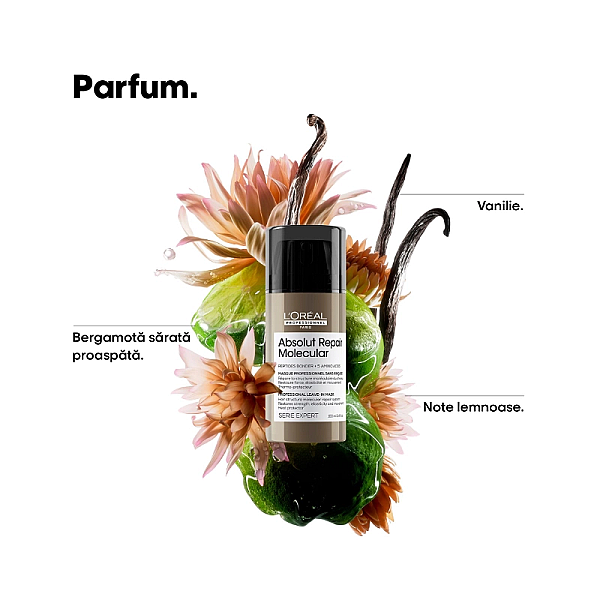 Crema leave-in pentru par deteriorat serie expert absolut repair molecular