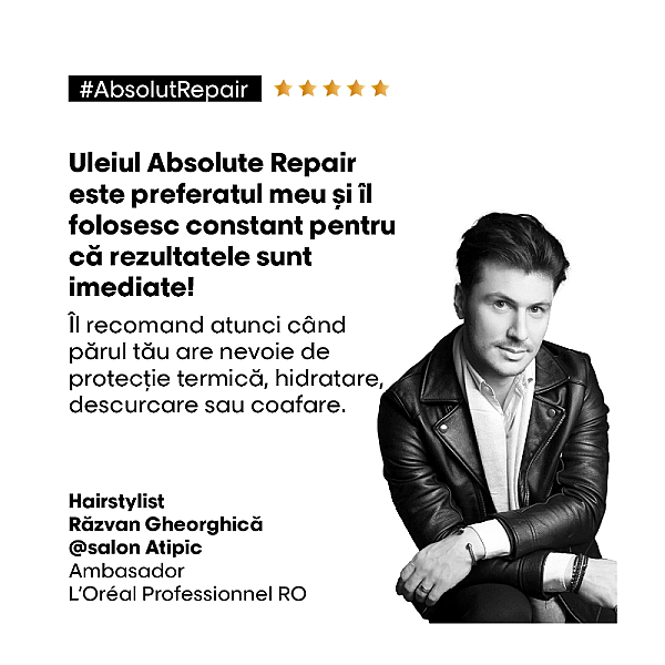 Ulei pentru par uscat si deteriorat multi-beneficii serie expert absolut repair 