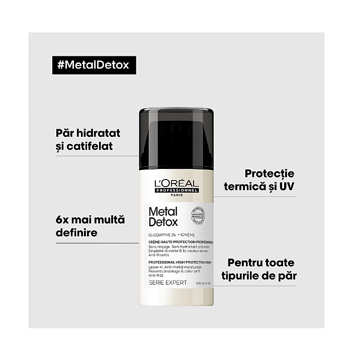 Crema profesionala fara clatire serie expert metal detox