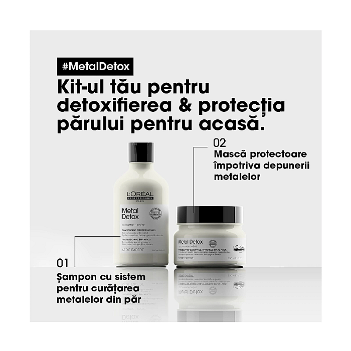 Sampon profesional fara sulfati serie expert metal detox