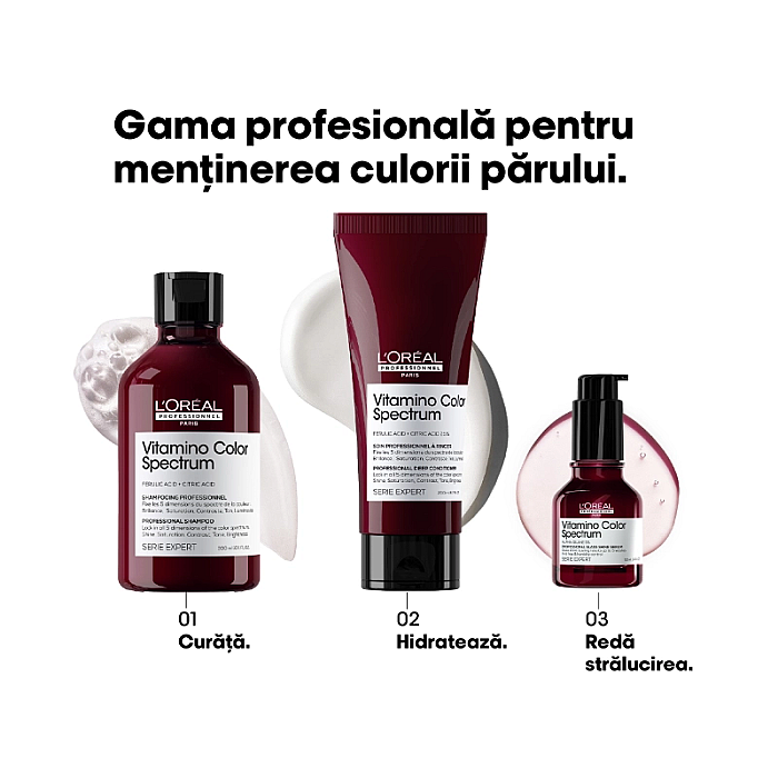 Sampon neutralizator pentru par blond serie expert vitamino color spectrum purple