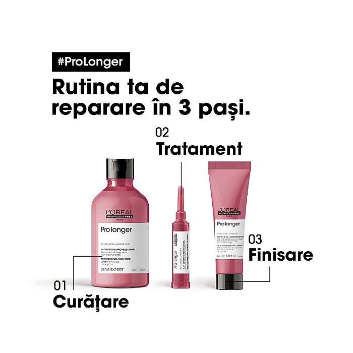 Sampon profesional pentru fortificarea si repararea lungimilor parului serie expert pro longer 