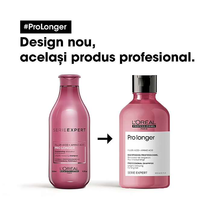 Sampon profesional pentru fortificarea si repararea lungimilor parului serie expert pro longer 