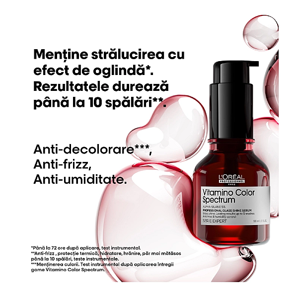 Serum pentru par vopsit glass shine serie expert vitamino color spectrum