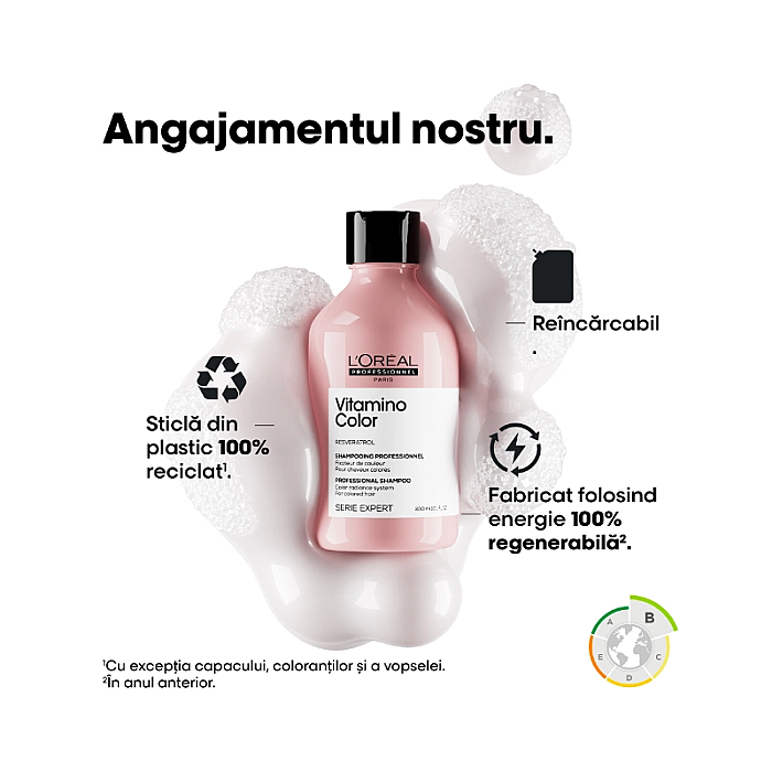 Sampon profesional pentru mentinerea culorii parului serie expert vitamino color