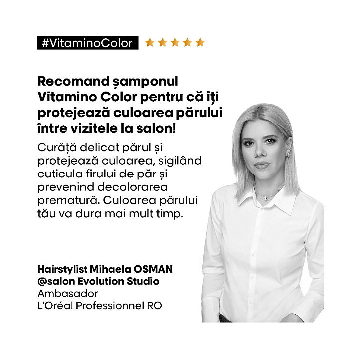 Sampon profesional pentru mentinerea culorii parului serie expert vitamino color