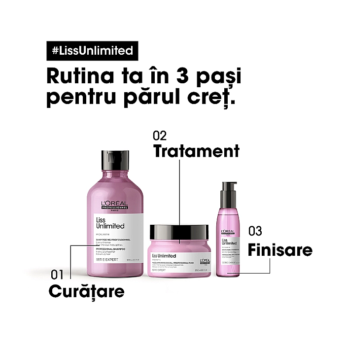 Sampon profesional pentru netezire intensa serie expert liss unlimited