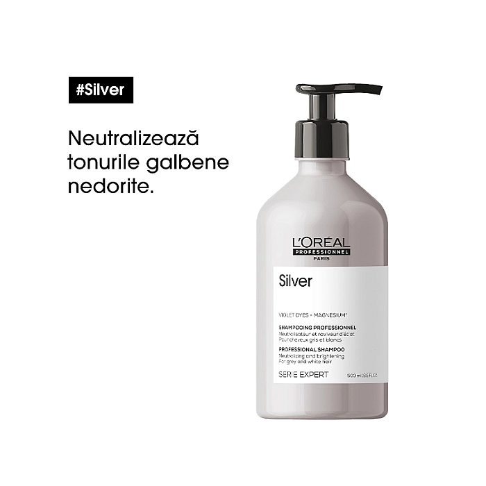 Sampon profesional pentru par blond serie expert silver