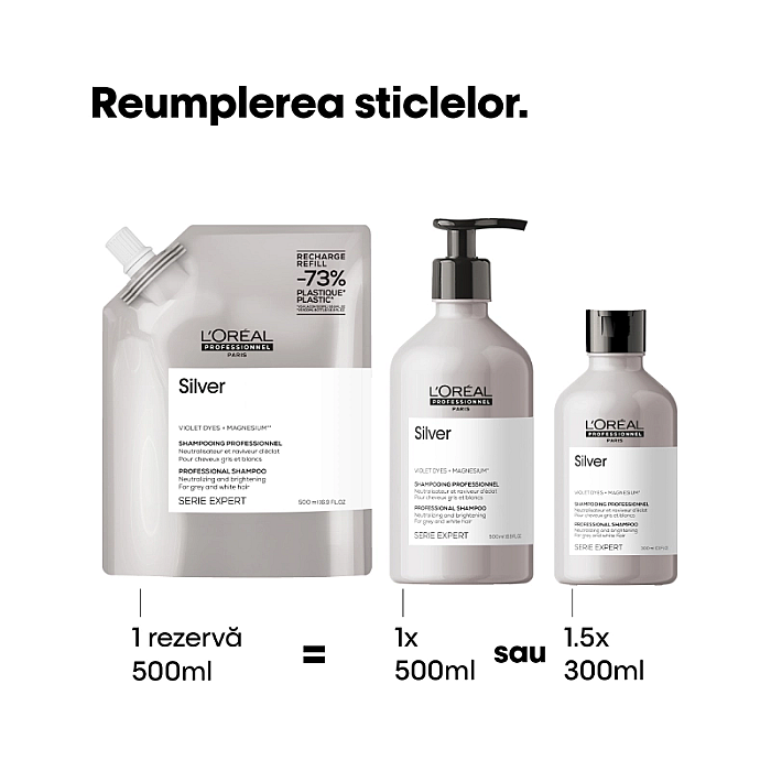 Sampon profesional pentru par blond serie expert silver