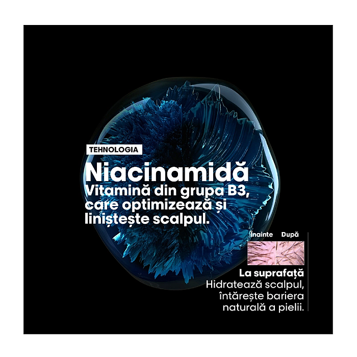 Sampon pentru scalp sensibil cu niacinamide serie expert scalp advanced