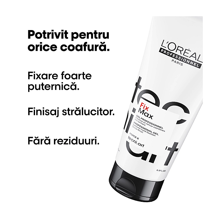 Gel fixare profesional cu fixare foarte puternica tecni.art fix max 