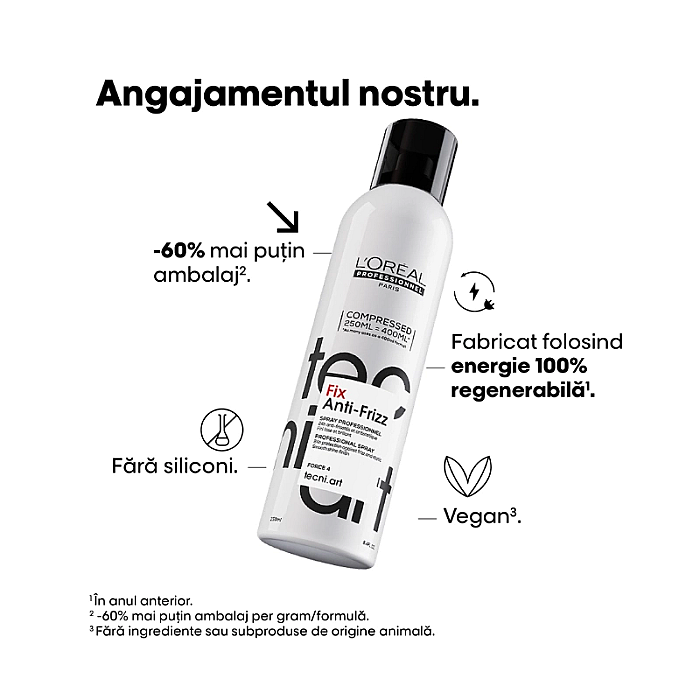 Fixativ profesional cu efect anti-frizz tecni.art fix anti frizz 