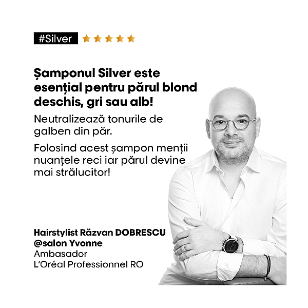 Sampon profesional pentru par blond serie expert silver