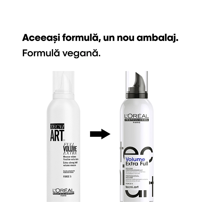 Spuma de par profesionala pentru volum tecni.art volume extra full