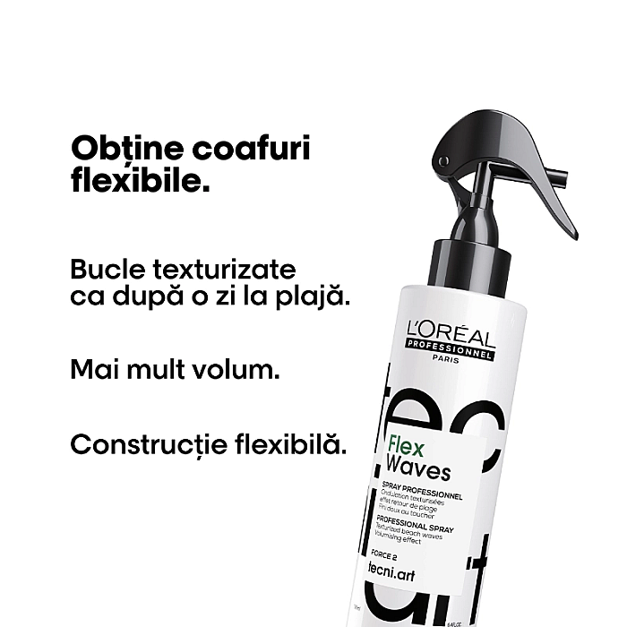 Spray de styling profesional tecni.art flex waves
