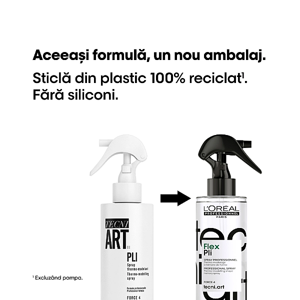 Spray termo-modelator de styling profesional tecni.art flex pli spray