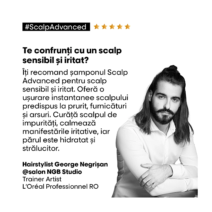 Sampon pentru scalp sensibil cu niacinamide serie expert scalp advanced