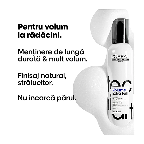 Spuma de par profesionala pentru volum tecni.art volume extra full