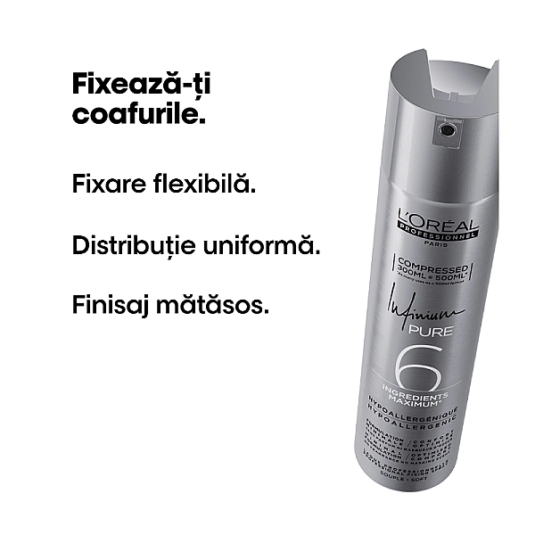 Fixativ profesional cu fixare flexibila infinium pure soft
