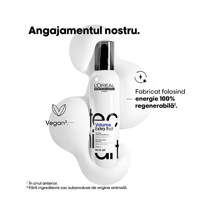 Spuma de par profesionala pentru volum tecni.art volume extra full