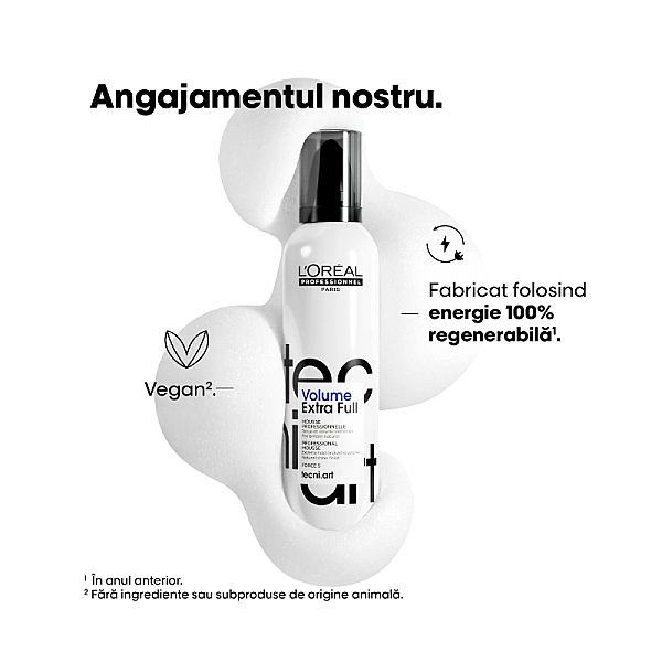Spuma de par profesionala pentru volum tecni.art volume extra full
