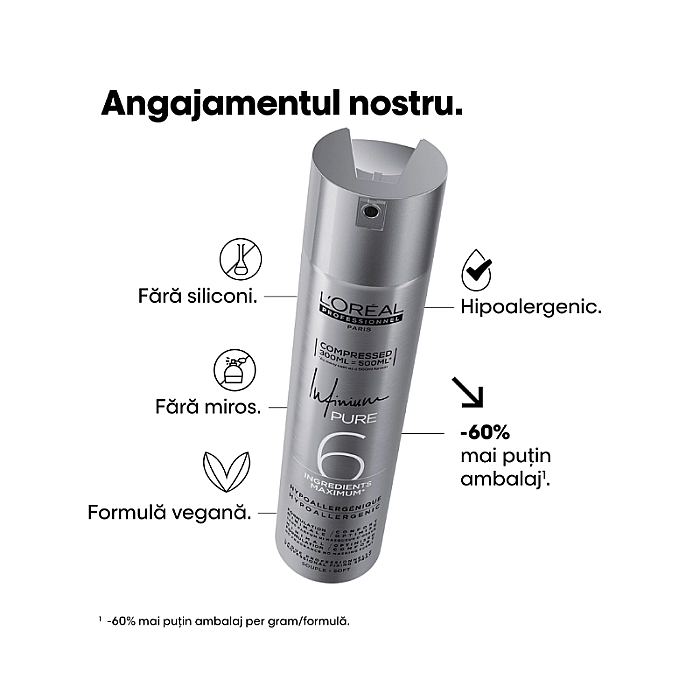 Fixativ profesional cu fixare flexibila infinium pure soft