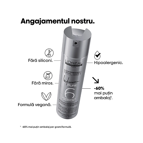 Fixativ profesional cu fixare flexibila infinium pure soft