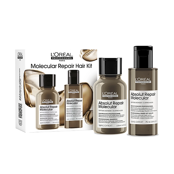 Set par deteriorat travel size absolut repair molecular - sampon 100ml, serum 75ml