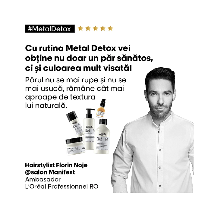 Set par vospit travel size serie expert metal detox - sampon 100ml, masca 75ml, ulei 30ml
