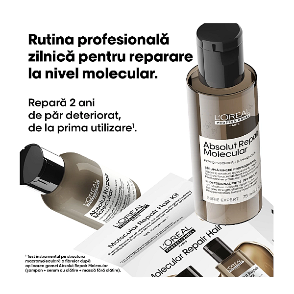 Set par deteriorat travel size absolut repair molecular - sampon 100ml, serum 75ml