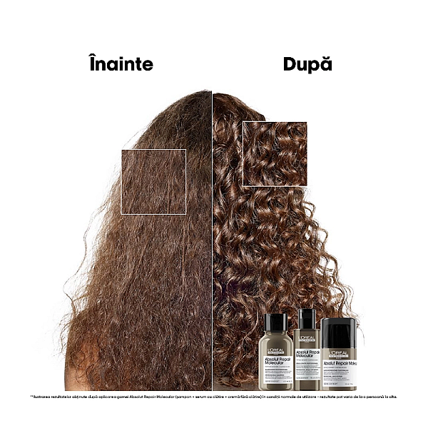 Set par deteriorat travel size absolut repair molecular - sampon 100ml, serum 75ml, leave-in 50ml