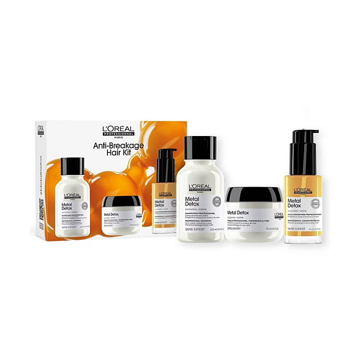 Set par vospit travel size serie expert metal detox - sampon 100ml, masca 75ml, ulei 30ml