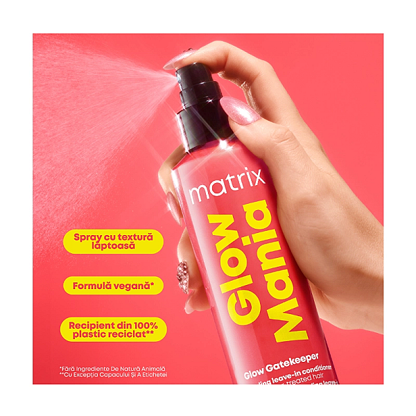 Spray profesional leave-in pentru protejarea culorii si stralucire total results glow mania