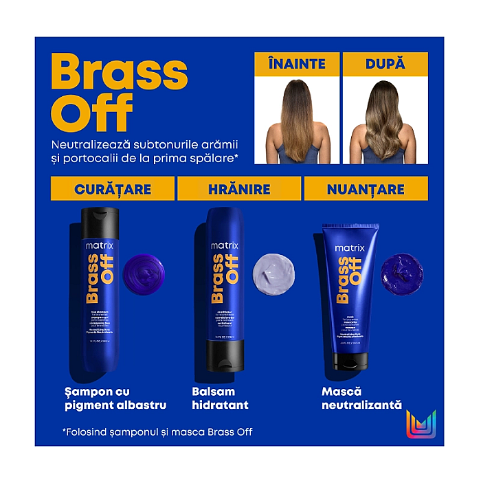 Sampon profesional pentru neutralizarea tonurilor aramii si oranj total results brass off