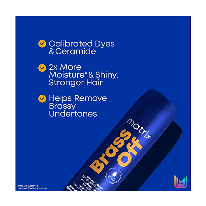 Balsam de par cu pigment albastru total results brass off 
